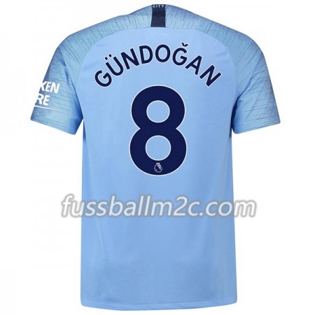 Fußballtrikots Manchester City Gundogan 8 Heim Trikotsatz 2018-2019